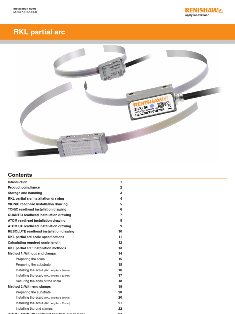 Installation Notes RKL Partial Arc EN | PDF | Angle | Circle