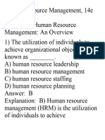 Human Resource Management Questions Chapter 1