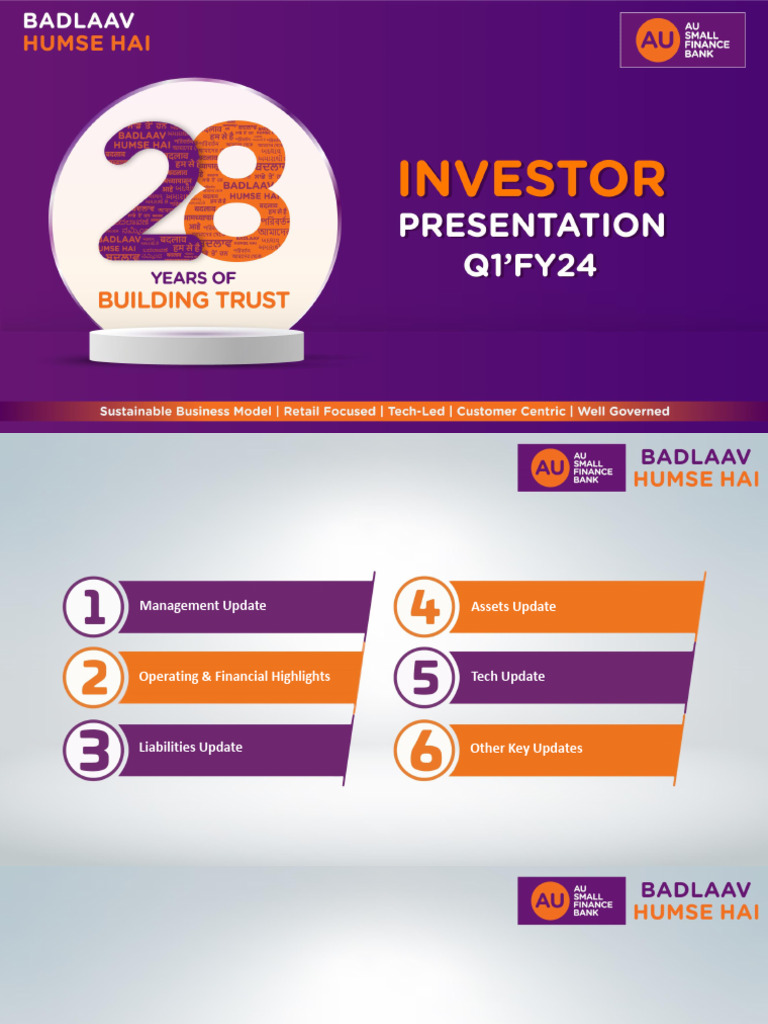 axis bank investor presentation q1fy24