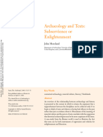 J. Moreland, Archaeology and Texts Subservience or Enlightenment