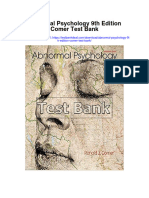 Abnormal Psychology 9th Edition Comer Test Bank