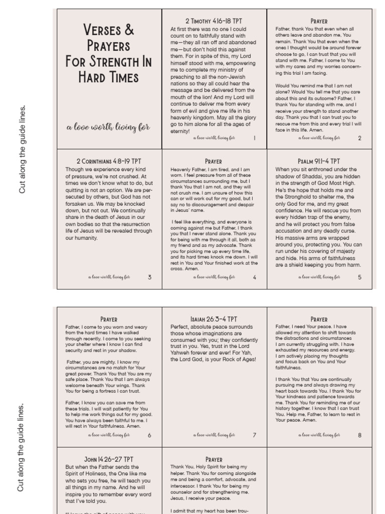 Prayers for Strength in Hard Times | PDF | Religious Belief And ...