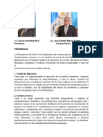 Banco de Guatemala, Representantes y Atribuciones