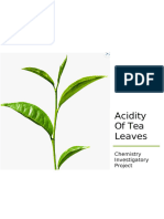 Acidity of Tea Leaves