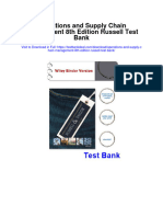 Operations and Supply Chain Management 8th Edition Russell Test Bank