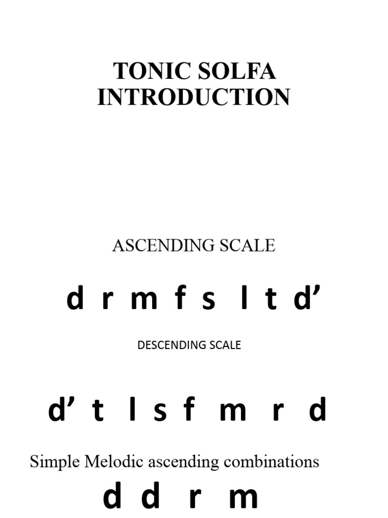Tonic Solfa Introduction PDF
