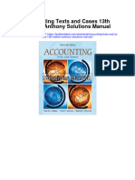 Accounting Texts and Cases 13th Edition Anthony Solutions Manual