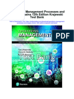 Operations Management Processes and Supply Chains 12th Edition Krajewski Test Bank