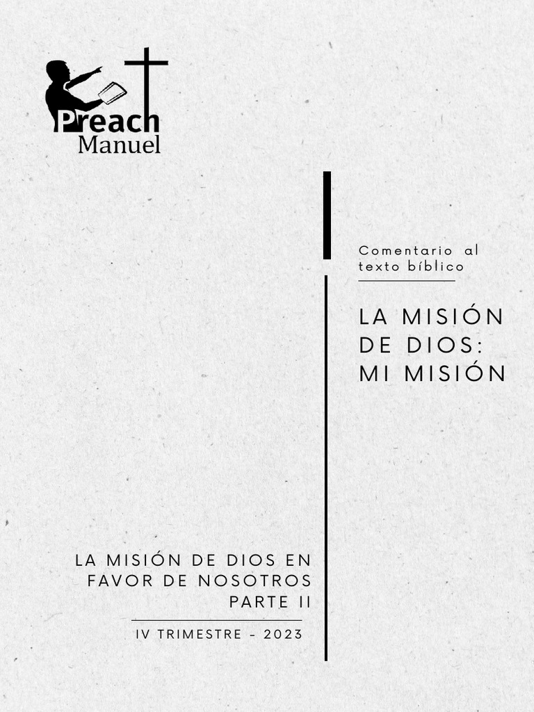 La Mision De Dios En Favor De Nosotros Pdf Cristo Título Jesús