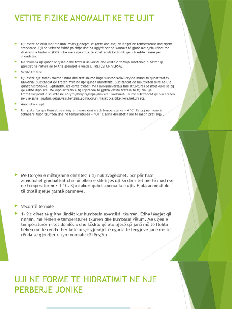Vetite Fizike Anomalitike Te Ujit | PDF