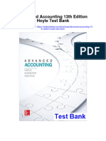 Advanced Accounting 13th Edition Hoyle Test Bank