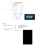 1.0C Quadratic Relations