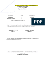 Bienes Muebles Descripcion Nota Monto en BS.: Inventario de Bienes para La Constitucion de La Sociedad Mercantil