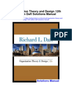 Organization Theory and Design 12th Edition Daft Solutions Manual