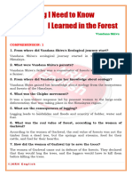 Everything I Need To Know I Learned in The Forest NOTES