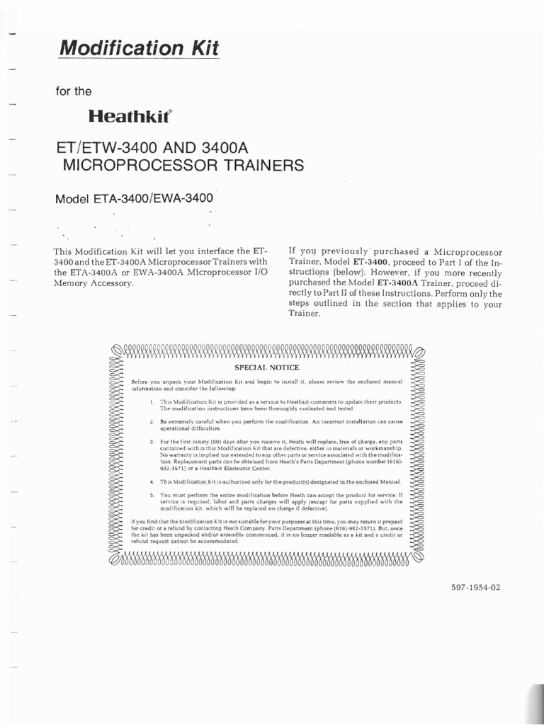 Heathkit ET 3400 Microprocessor Trainer | PDF | Computer Hardware ...