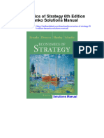 Economics of Strategy 6th Edition Besanko Solutions Manual