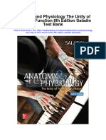 Anatomy and Physiology The Unity of Form and Function 8th Edition Saladin Test Bank