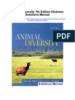 Animal Diversity 7th Edition Hickman Solutions Manual