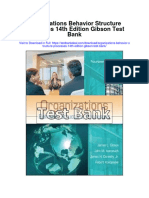 Organizations Behavior Structure Processes 14th Edition Gibson Test Bank