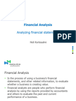 Financial Analysis 1 - Analysing Financial Statements