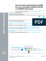 Comparison of Vector Autoregressive (VAR) and Vector Error Correction Models (VECM) For Index of ASEAN Stock Price