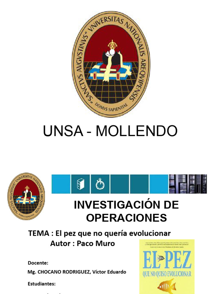 El Pez Que No Quiso EvolucionarI o Mollendo 2023 PDF Evolución