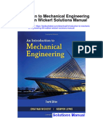 Introduction To Mechanical Engineering 4th Edition Wickert Solutions Manual