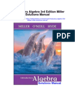 Introductory Algebra 3rd Edition Miller Solutions Manual