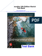 Entrepreneurship 10th Edition Hisrich Test Bank
