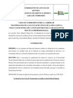 Anexo - Carta de Compromiso Carrera e Institución Gad de Quevedo