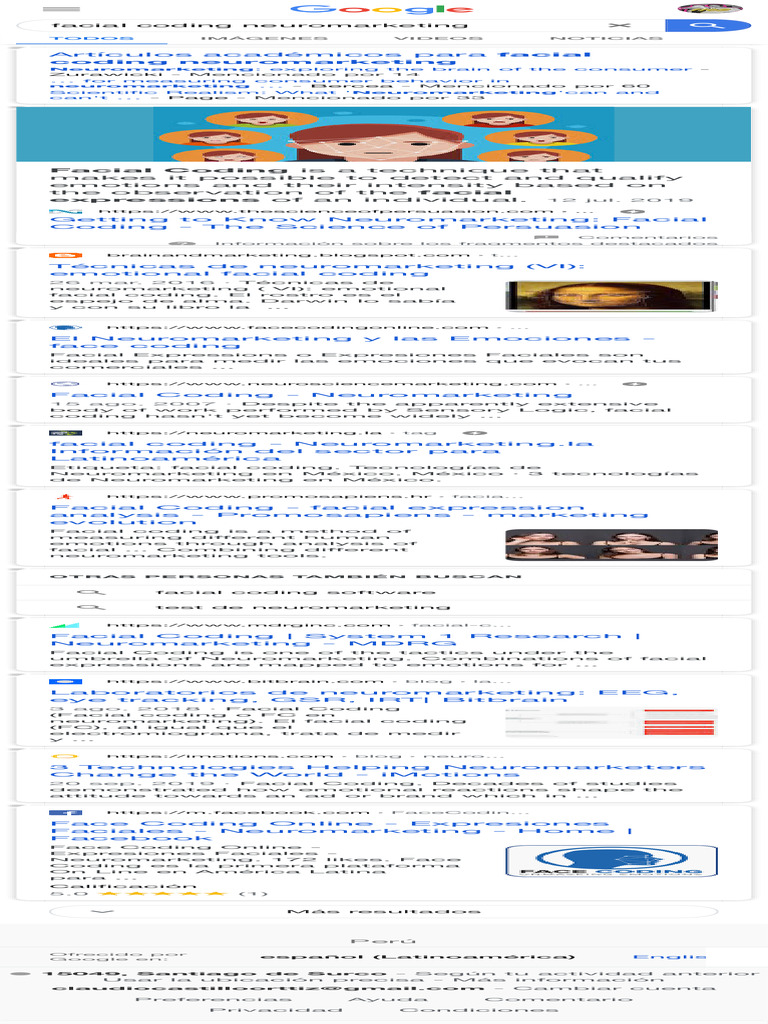Facial coding neuromarketing buscar con google pdf psychological