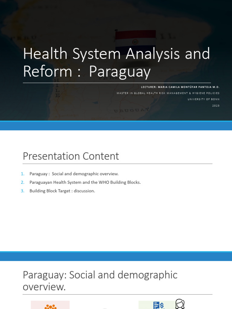Paraguayan Health System MCMP Presentation | PDF | Health Human
