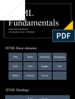 HTML Fundamentals: CS200: Web Development Tunis Business School - 2023/2024