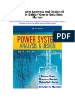Power System Analysis and Design Si Edition 6th Edition Glover Solutions Manual