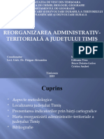 Reorganizarea administrativ-teritoriala a judetului Timis