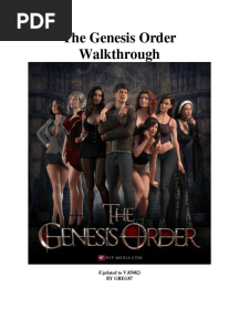 Genesis Order Walkthrough
