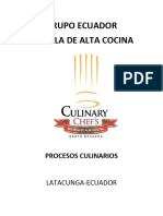 Modulo de Procesos Culinarios