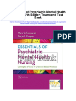 Essentials of Psychiatric Mental Health Nursing 7th Edition Townsend Test Bank