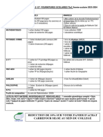 Liste Des Fournitures Tlec 2023-2024