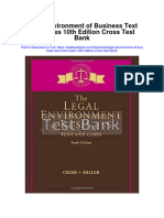 Legal Environment of Business Text and Cases 10th Edition Cross Test Bank
