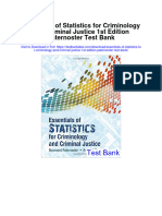 Essentials of Statistics For Criminology and Criminal Justice 1st Edition Paternoster Test Bank