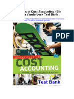 Principles of Cost Accounting 17th Edition Vanderbeck Test Bank