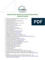 Descripción Por Temas de Los Ejercicios Resueltos Del Álgebra de Baldor