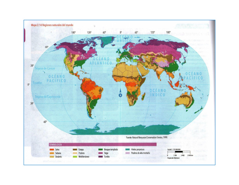 Mapa de Las Regiones Naturales Del Mundo | PDF