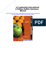 Principles of Leadership International Edition 7th Edition Dubrin Solutions Manual