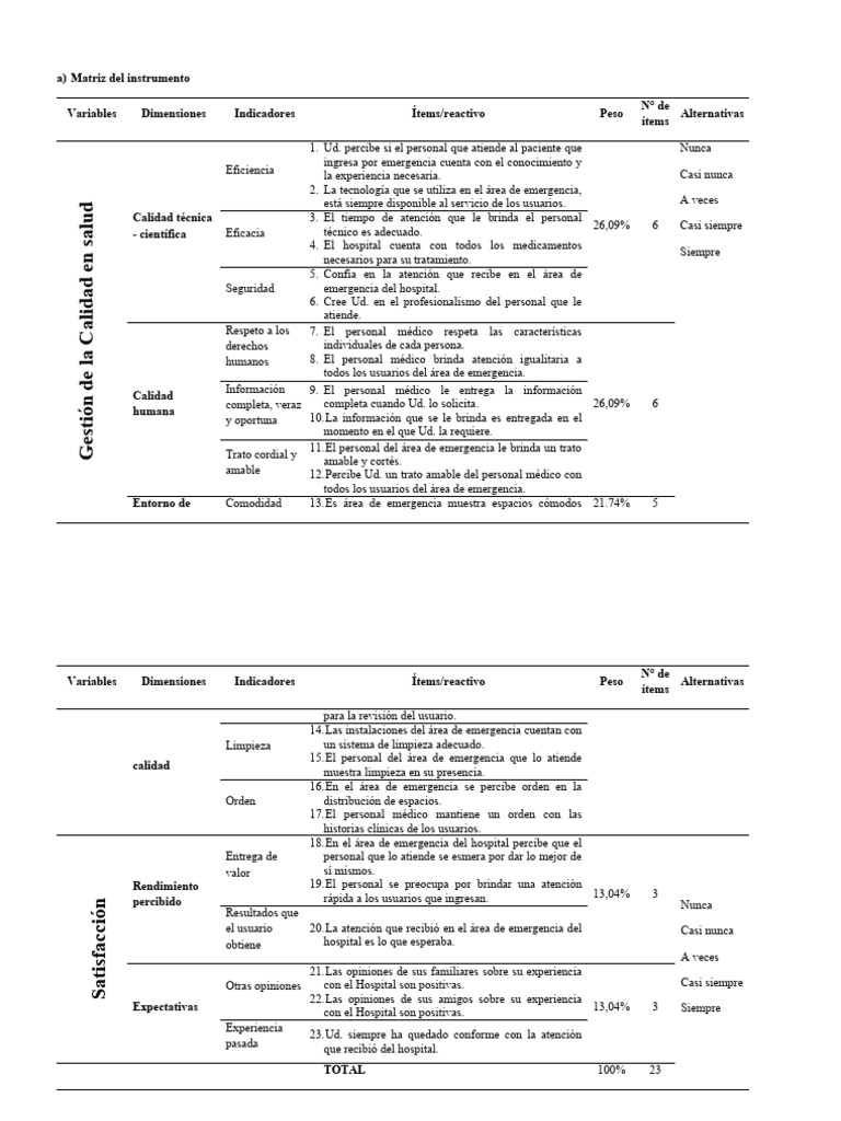 Matriz del instrumento modelo pdf