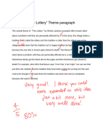 Edited - Theme Paragraphs For The Lottery