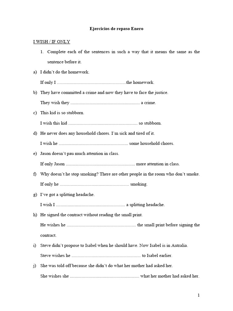 Mixed Exercises 2 Bachillerato | PDF | Games & Activities
