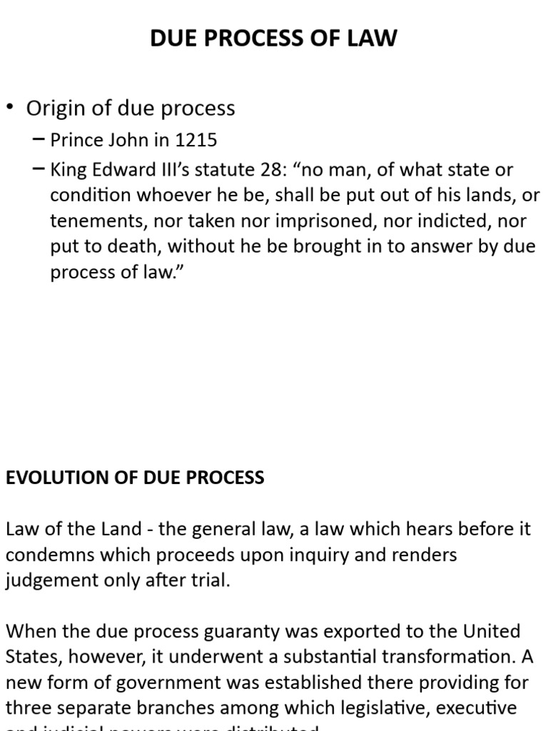 Due Process Clause Phrase